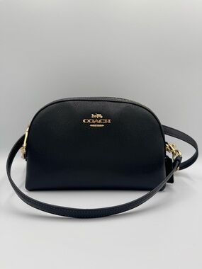 Coach Black Leather Madi Crossbody Purse with Gold Hardware CR348 💛🐝